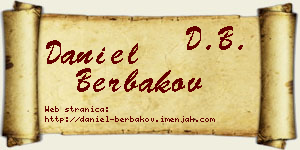 Daniel Berbakov vizit kartica